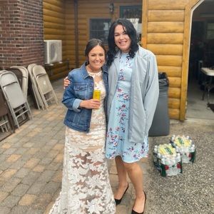 Lulus dress, size small shortened for 5’1 with train